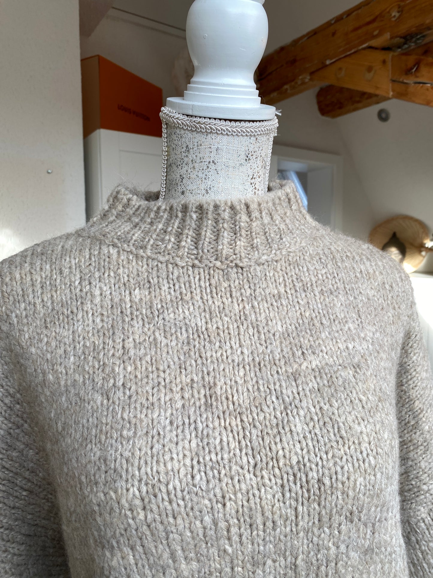 Cozy Strickpullover - taupe