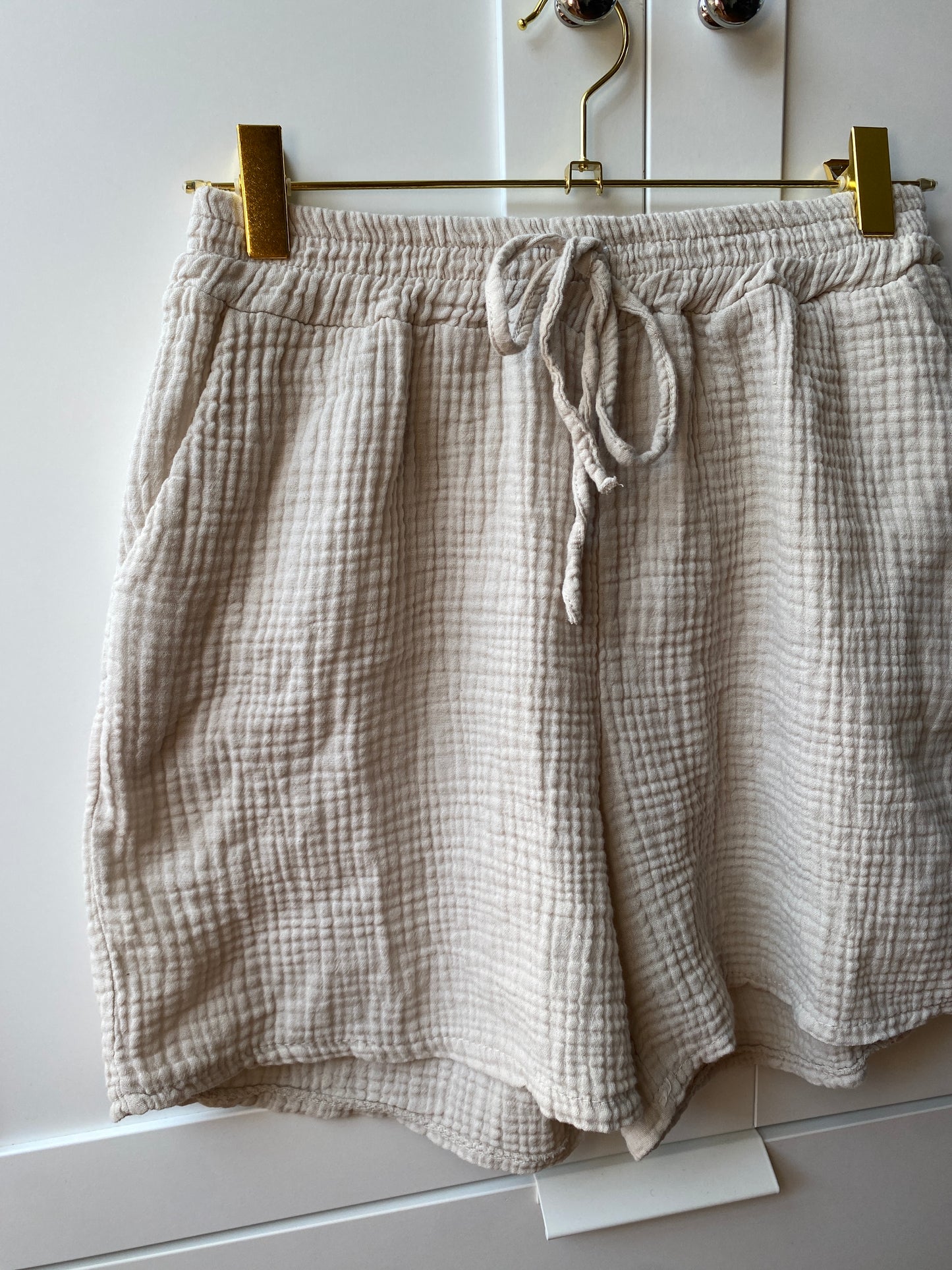 Musselin Shorts - Creme