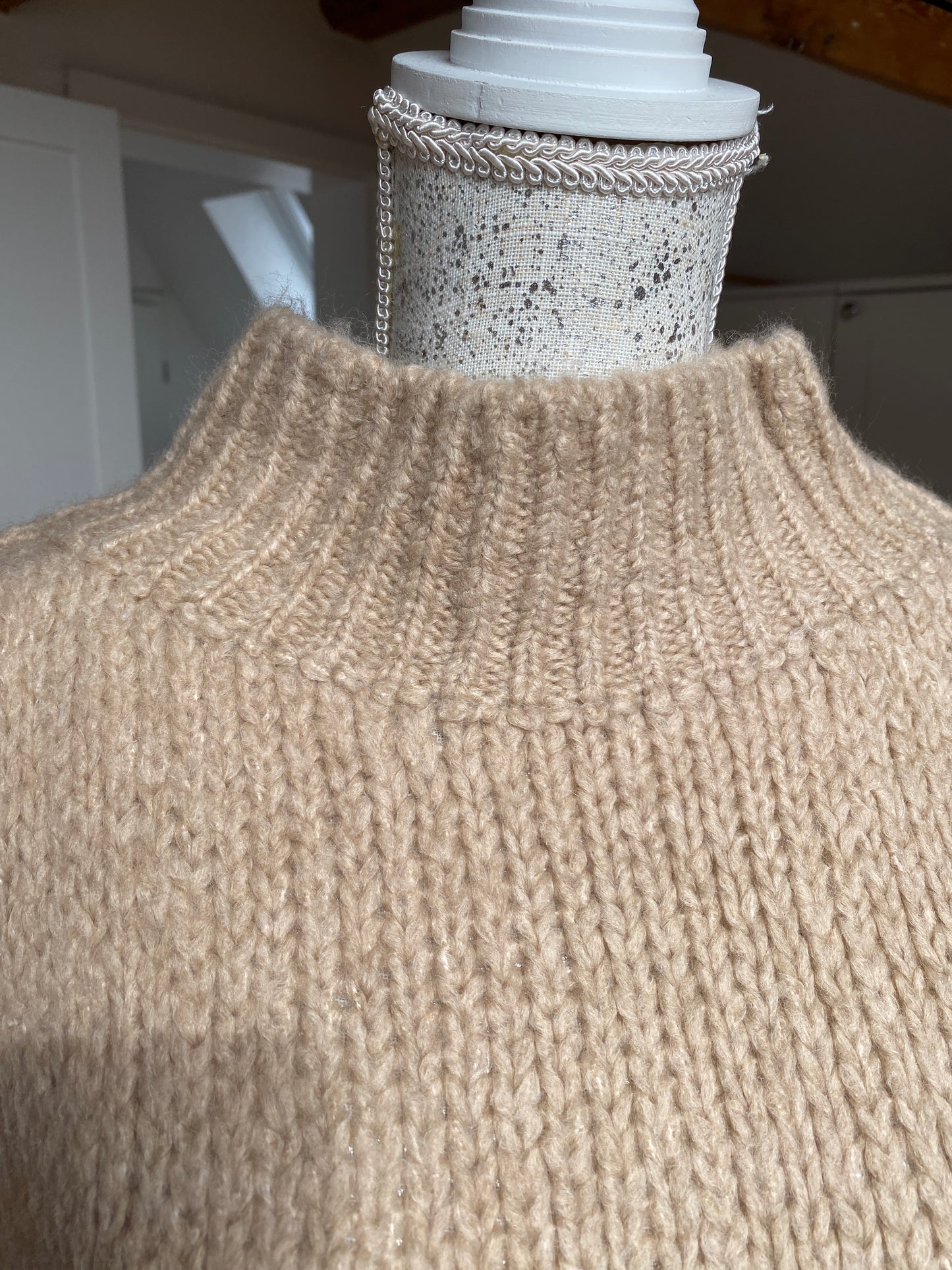 Cozy long Strickpullover - Toffee