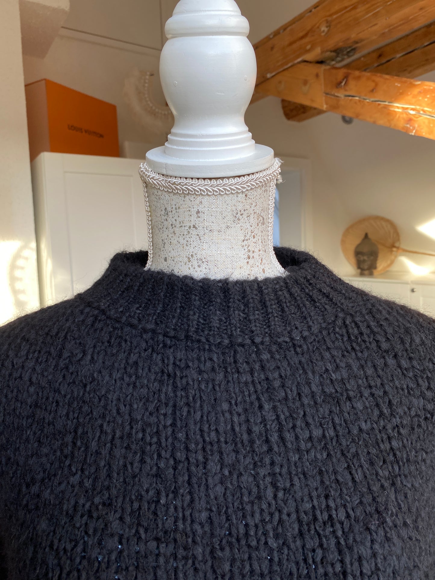 Cozy Strickpullover - schwarz