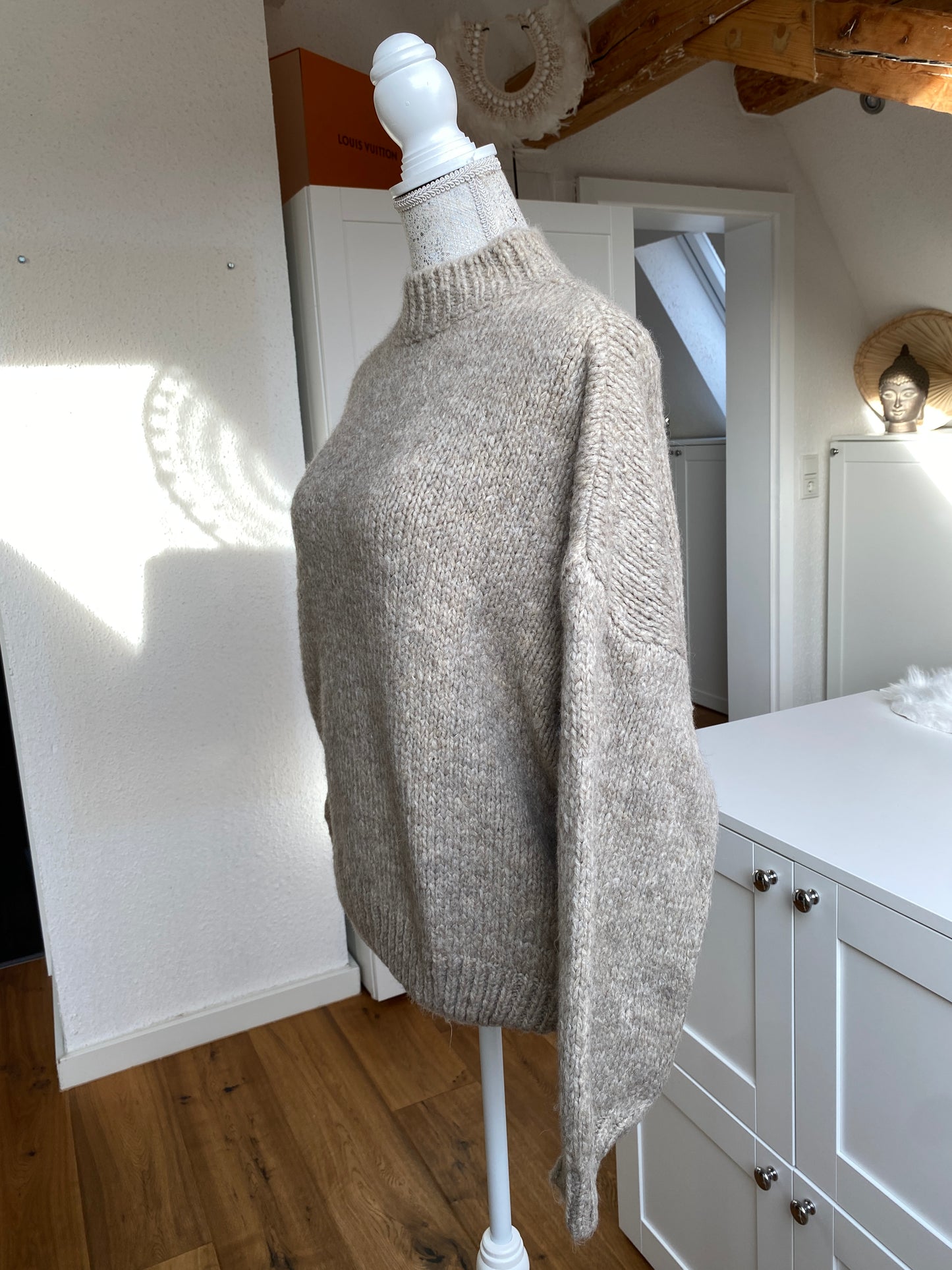 Cozy Strickpullover - taupe