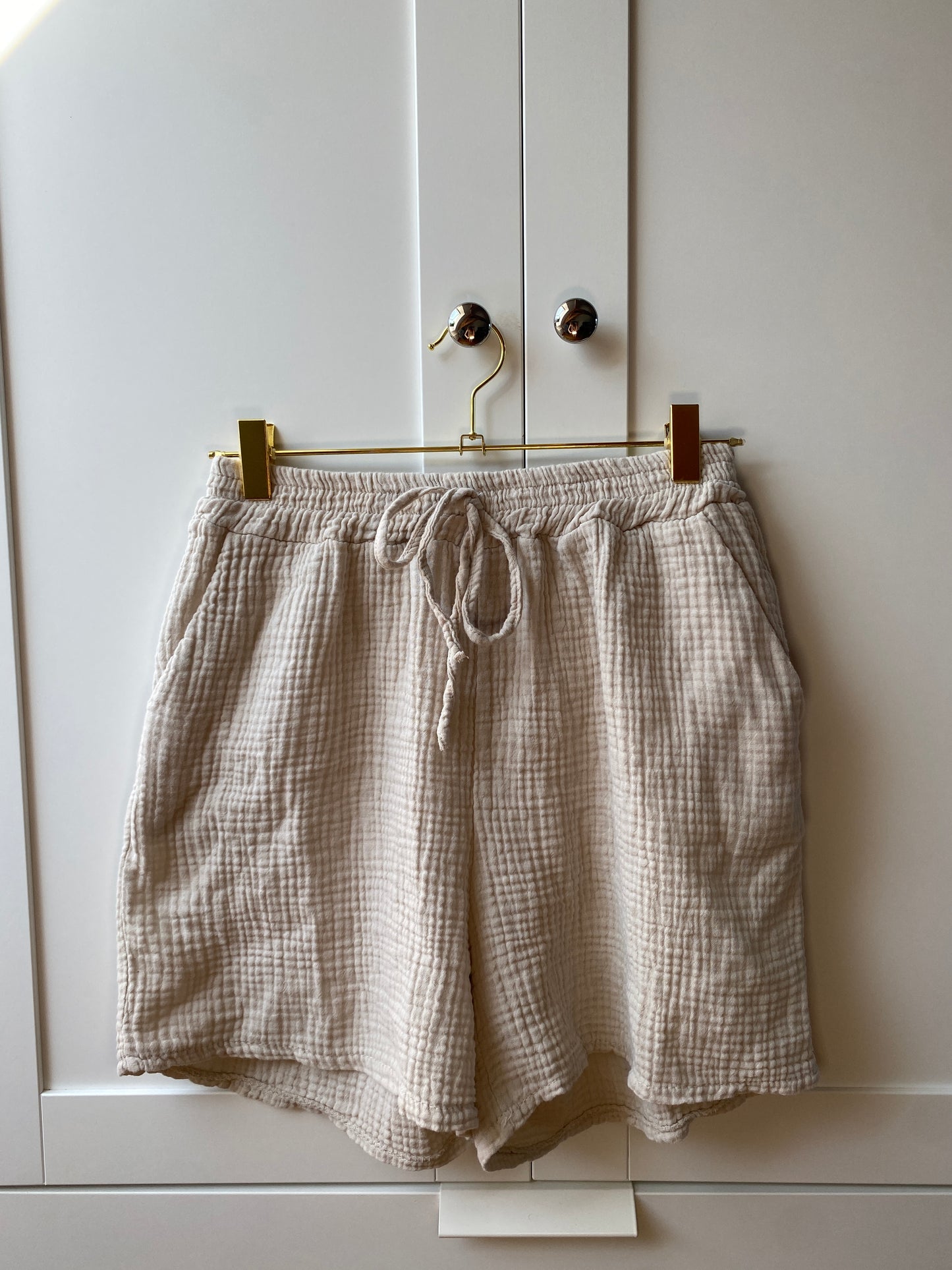 Musselin Shorts - Creme